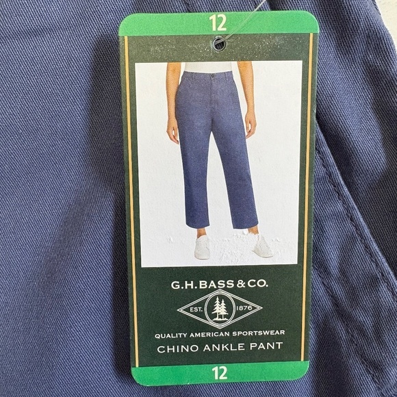 G.H. Bass & Co. Ladies' Chino Ankle Pants, Blue, Size 12, NWT - Picture 4 of 16